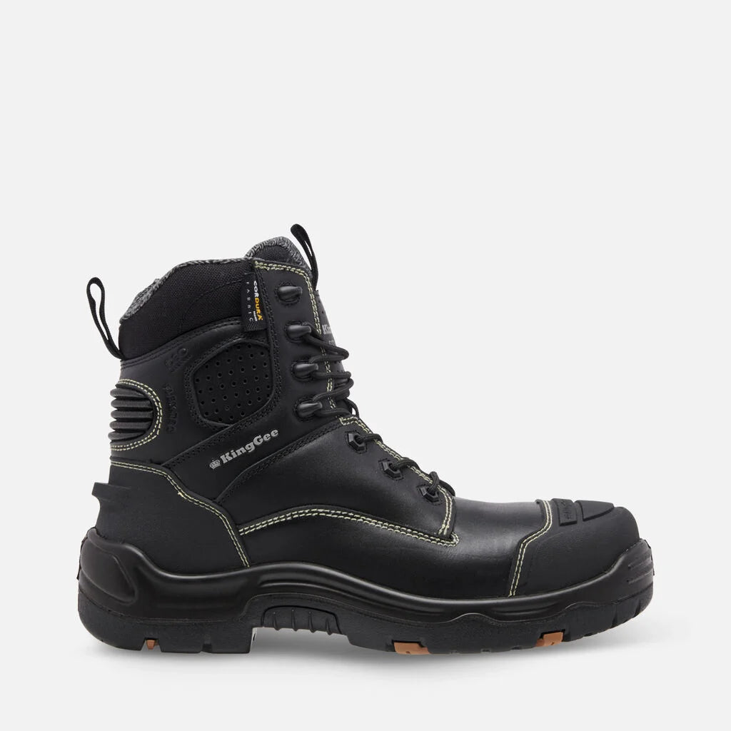 King Gee Onyx 6CX Composite Toe Black Work Boot K28000 Metro Workwear